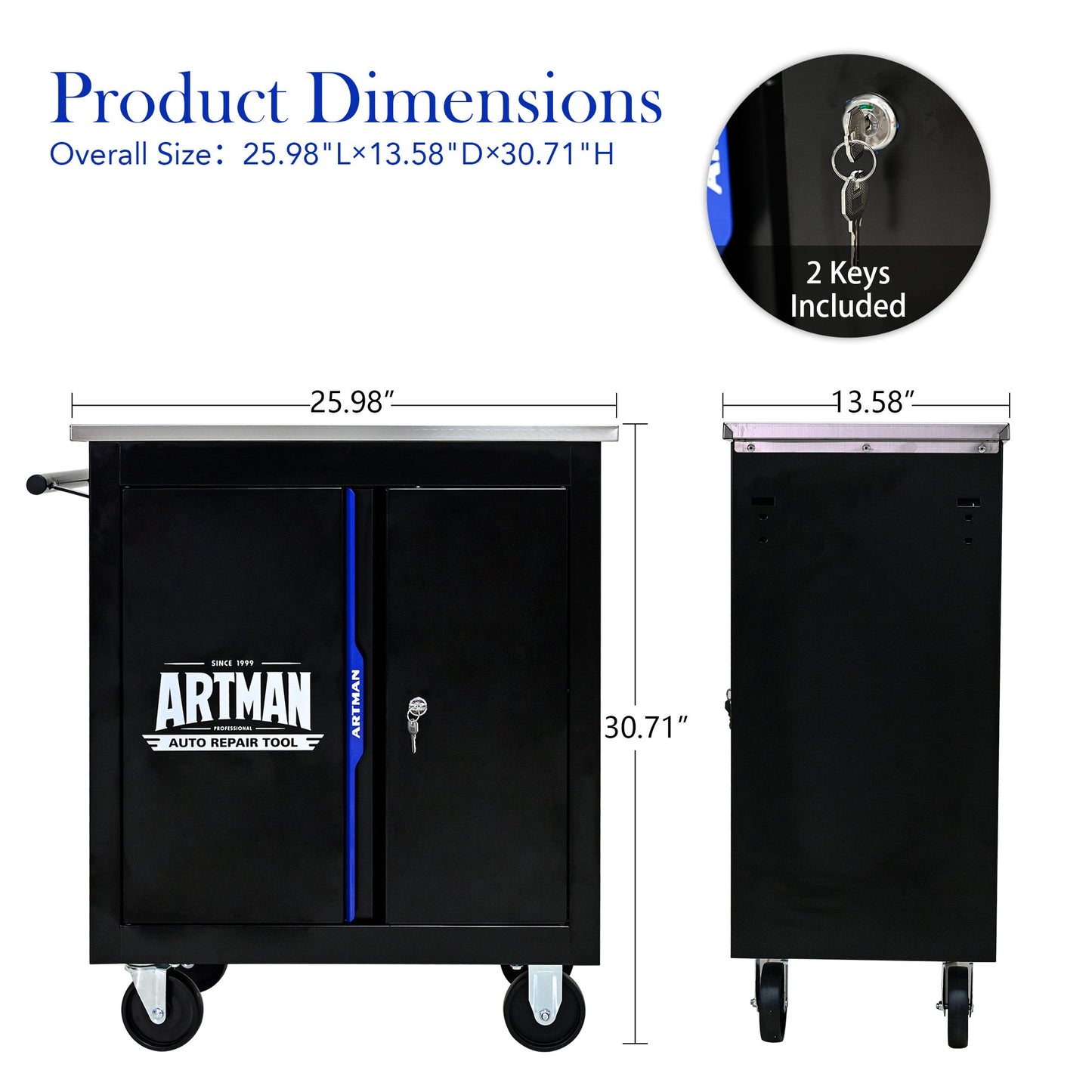 Movable Lockable Double Door Partition with Lock