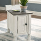 Havalance - Chair Side End Table - White / Gray