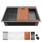 33" Drop In Kitchen Sink - Gunmetal Finish