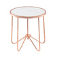 Alivia Frosted Glass & Rose Table