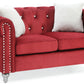 Stylish Burgundy Loveseat
