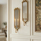 Set of 2 Bow-Top Mirrored Sconce