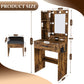 Vanity Table with Mirror & Adjustable LED Lights