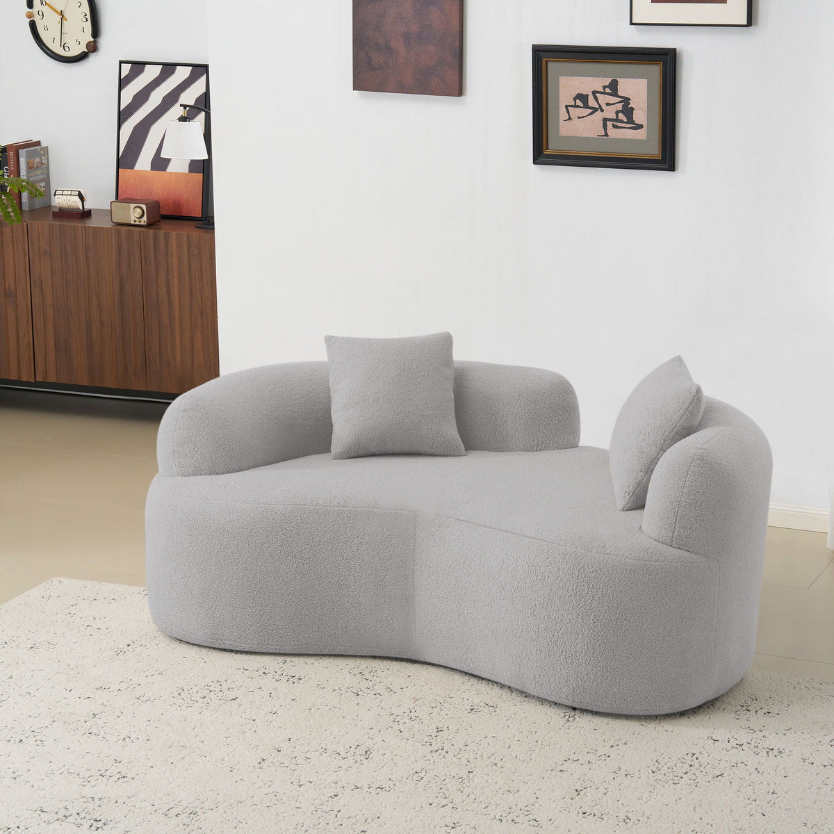 Modern Curved Loveseat - view 2