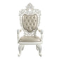 Vanaheim - Arm Chair (Set of 2) - Beige Synthetic Leather & Antique White