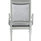 Maverick Fabric & Platinum Finish Arm Chair Set of 2