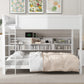 Queen Over Queen Bunk Bed with Storage Cabinets and USB Ports