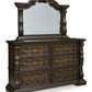 Maylee - Dresser And Mirror - Dark Brown