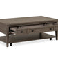 Paxton Place - Rectangular Cocktail Table With Casters - Dovetail Gray