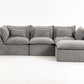 102.3" Width Cloud Couch Oversized Modular Sectional Sofa