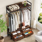47.2" Rustic Brown Freestanding Closet Organizer