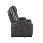 Gunmetal Leather Aire Recliner with Power Lift & Massage