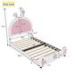 Twin Size Upholstered Platform Bed With Rabbit Shaped Headboard