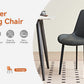Grey PU Leather & Iron Leg Dining Chairs (2-Piece)