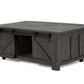 Garrett - Rectangular Lift-top Cocktail Table With Casters - Weathered Charcoal