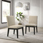Rocco Solid Wood Beige Dining Chairs Set