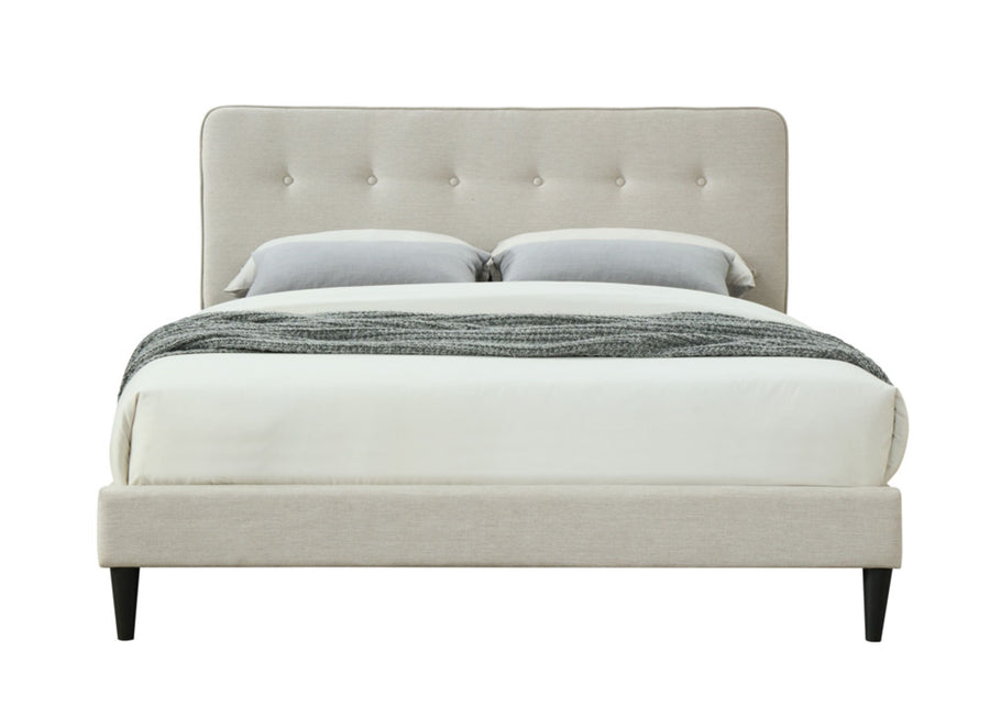 Full Sized Upholstered Bed in a Box with USB