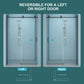 Shower Door 48" W x 76" H Single Sliding Bypass Shower Enclosure