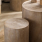 Set of 3 Rounded Wood Coffee Tables