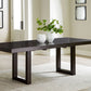 Neymorton - 7 Pc. - Rectangular Extension Table, 6 Side Chairs - Dark Grayish Brown - view 2