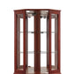 6 Shelf Corner Curio Display Cabinet with Lights and Mirrors