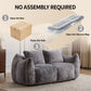 Giant Bean Bag Couch, Ultra Soft Fluffy Loveseat For Living Room - view 12