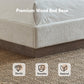 Hosford Upholstered Wingback Bed - California King - Oat Boucle