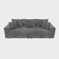 82.7" Plush Corduroy 3-Seat Sofa