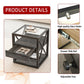 Set of 2 Modern End Tables with Drawer - Nightstands