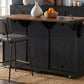 K&K 72" Farmhouse Kitchen Island with Fridge Storage Space & Power Outlet