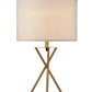 26.25" Tall Ester Mid-Century Metal Table Lamp in Matte Gold
