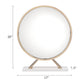 Midriaks - Mirror & Stool - Synthetic Leather , White & Gold