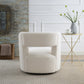 Swivel Barrel Chair with Soft Teddy Fabric