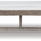 Loyaska - Rectangular Cocktail Table - Brown / Ivory