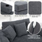 Oversized Chaise Lounger Modern Style Sofa Couch, With Pillows, Charge Station & Cup Holders - view 2