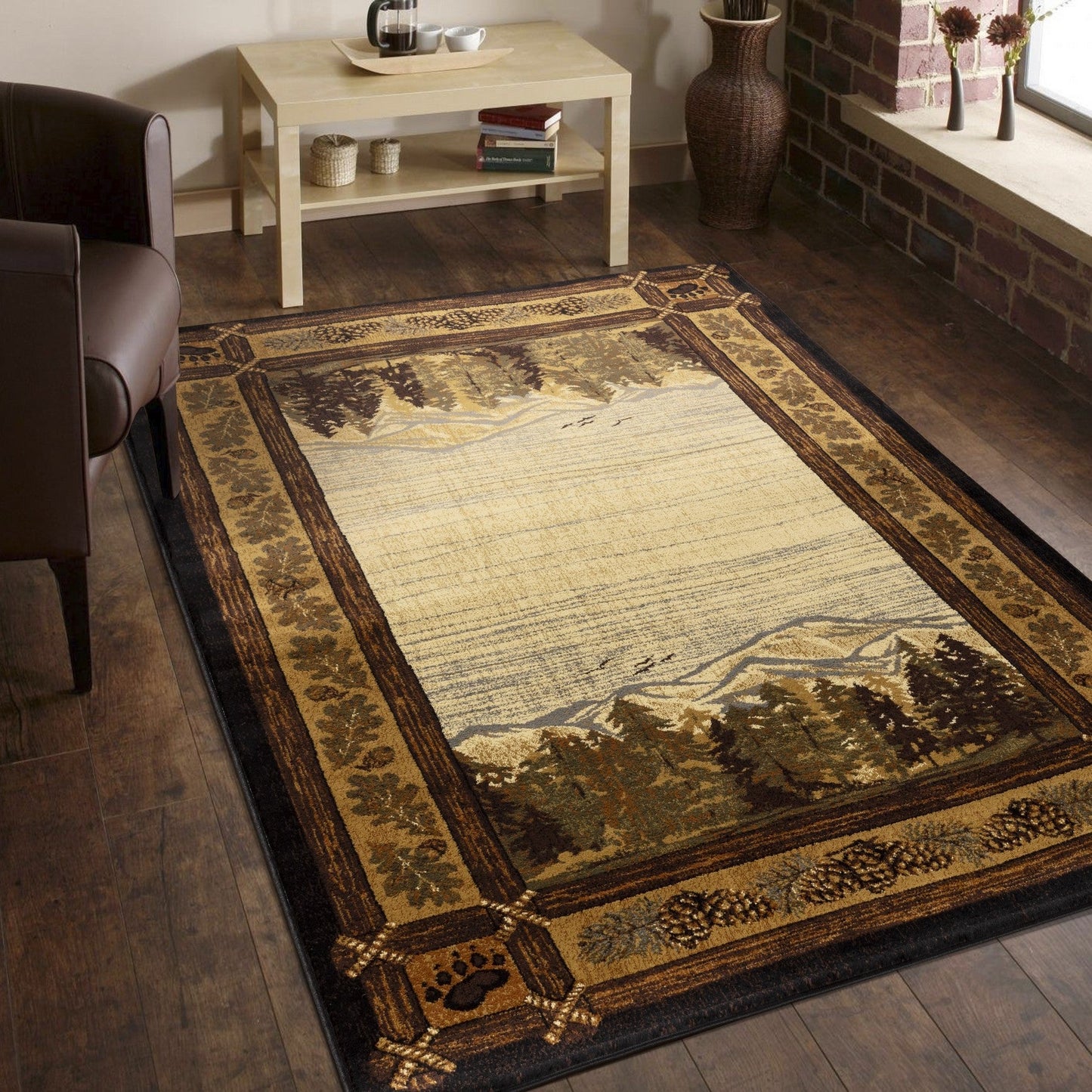 Nature's Nest Lodge Area Rug