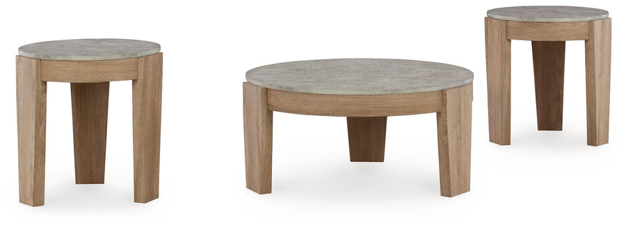 Guystone - Occasional Table Set (Set of 3) - Light Brown
