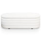 Cabana White Boucle Bench