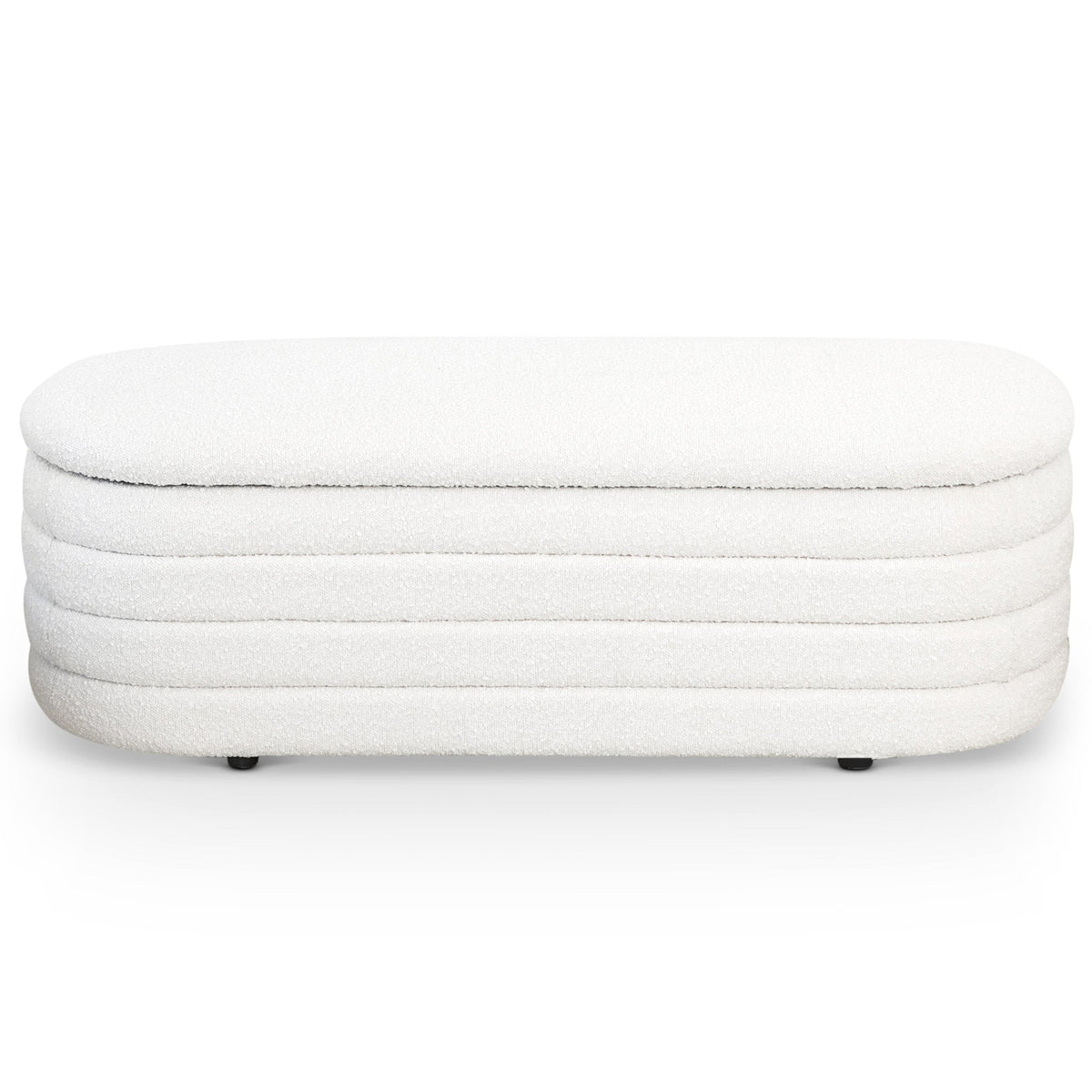 Cabana White Boucle Bench