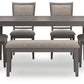Wrenning - Dining Room Table Set (Set of 6) - Gray