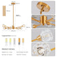 Modern Crystal Golden Chandelier 9 Lights Fixture