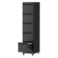 5 Drawer Metal Vertical File Cabinet with Lock on Wheels