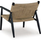 Halfmore - Accent Chair - Black / Natural