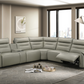 Jayke Top Grain Leather Match Power Motion Sectional Sofa
