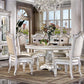 Vendome - 76" Round Dining Table With Pedestal Base - Antique Pearl