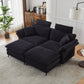 Deep Seat Sectional Sofa with Ottomans