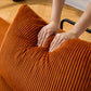 Convertible Sleeper Sofa Bed with Cylindrical Pillow - Orange