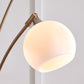 Taliya - Metal Arc Lamp  - Champagne / White