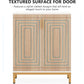31.5" White & Natural Wood Shoe Cabinet
