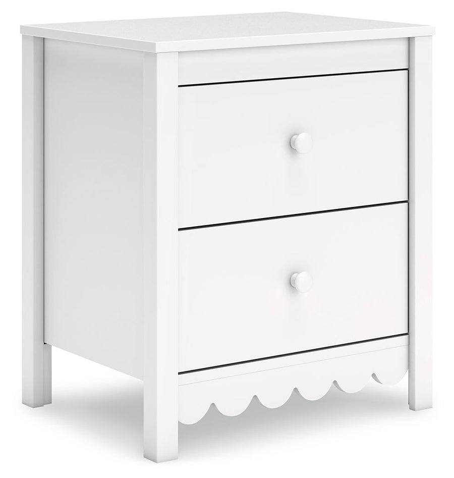 Hallityn - Two Drawer Night Stand - White
